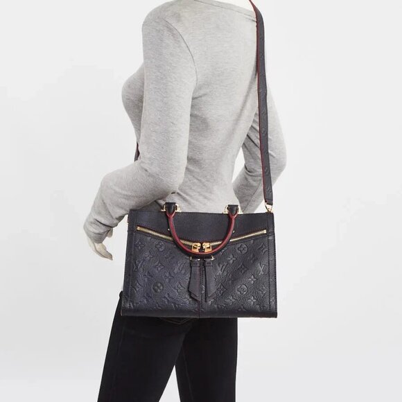 Louis Vuitton Marine Rouge Monogram Empreinte Leather Sully PM Bag - Picture 2 of 12